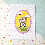 Sunny Studio Stamps Miss Moo Cow Udderly Adore You Valentine's Day Card 