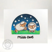 Sunny Studio Stamps Missing Ewe Starry Night Sheep Card by Amy Yang