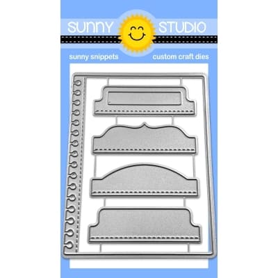 Sunny Studio Stamps Notebook Tabs Spiral Paper Stitched Scrapbook & Planner Metal Cutting Dies SSDIE-310