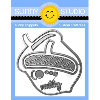 Sunny Studio Stamps Nutty For You Layered Fall Autumn Acorn Metal Cutting Die Set