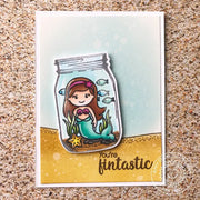 Sunny Studio Stamps Magical Mermaids in a Jar Card