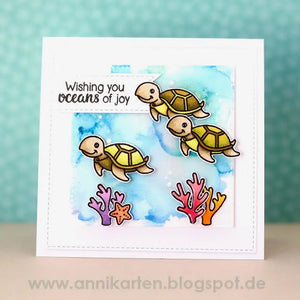 Sunny Studio Stamps Oceans of Joy Sea Turtles Card