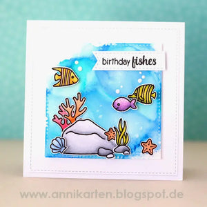 Sunny Studio Stamps Magical Mermaids Birthday Fishes Fish Card