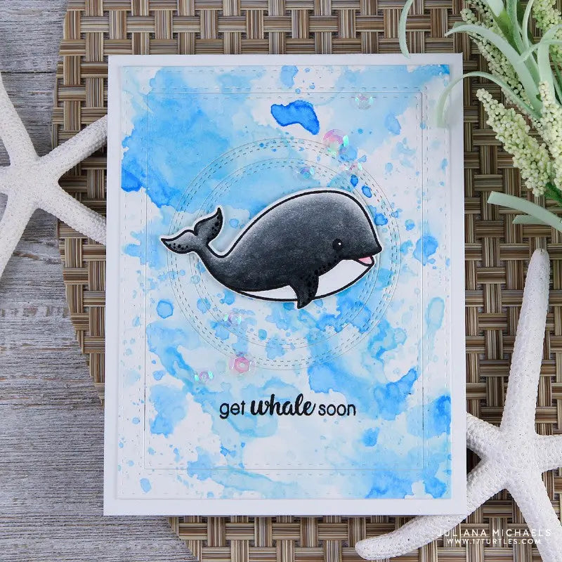 Sunny Studio Stamps Oceans of Joy Get Whale Soon Card