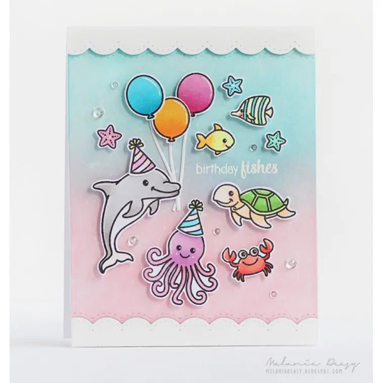Sunny Studio Stamps Oceans of Joy Birthday Party Card