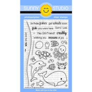 Sunny Studio Oceans of Joy Sea Creatures Clear Photopolymer Stamps featuring Whale, Octopus, Turtle, Dolphin, Fish & Crab