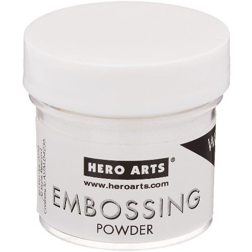 Hero Arts White Detail Opaque Embossing Powder - 1 oz. ounce Jar PW122 Extra Fine