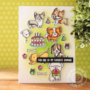 Sunny Studio Stamps Party Pups & Devoted Doggies Tetris Style Dog Birthday Card