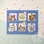 Sunny Studio Stamps Party Pups Puppy Dog Birthday Card by Franci