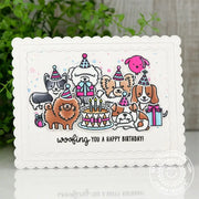Sunny Studio Party Pups Stamps Dog Celebration Birthday Card by Juliana Michaels