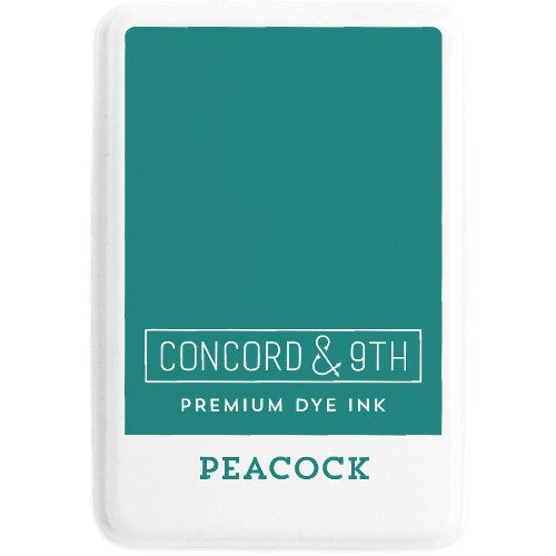 Concord & 9th Peacock Full Size Premium Dye Ink Pad for Stamping