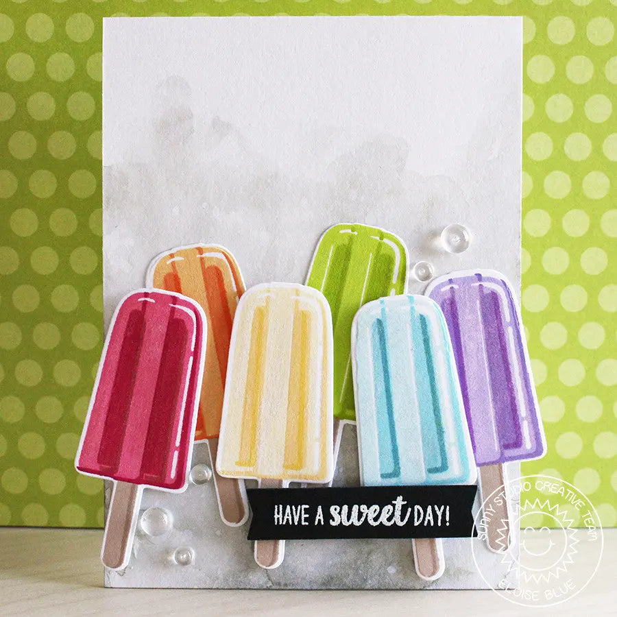 Sunny Studio Stamps Perfect Popsicles Popsicle Border Card