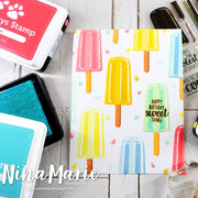 Sunny Studio Stamps Rainbow Perfect Popsicles Summer Card by Nina Marie Trapani