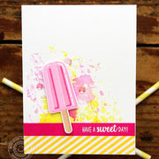 Sunny Studio Stamps Perfect Popsicles Yellow  & Pink Sweet Day Card