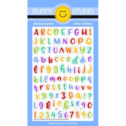Sunny Studio Phoebe Alphabet ABC's 4x6 Clear Photopolymer Stamp Set