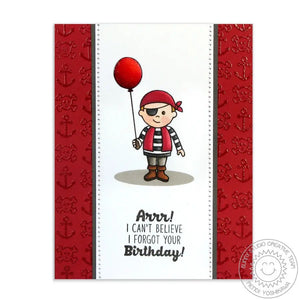 Sunny Studio Stamps Pirate Pals Red Balloon Birthday Card