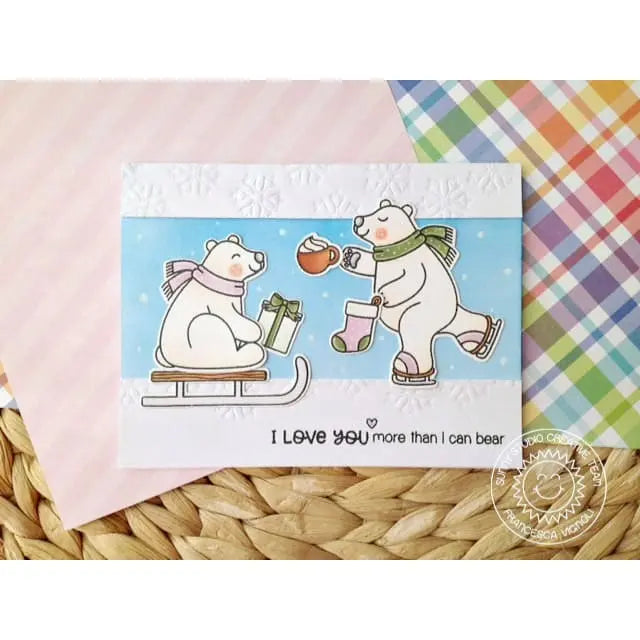 Sunny Studio Stamps Playful Polar Bears Card by Franci