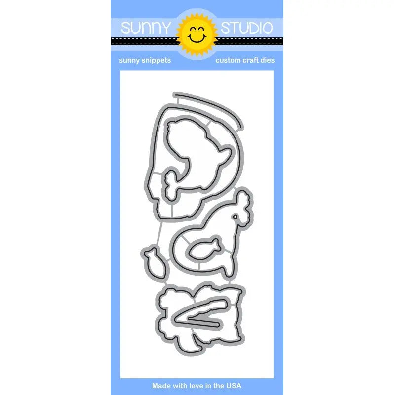 Sunny Studio Stamps Polar Playmates 10-piece Steel Rule Die Set