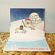 Sunny Studio Stamps Polar Playmates Pop-up Christmas Card by Franci