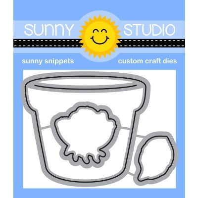 Sunny Studio Stamps Potted Rose Metal Cutting Dies