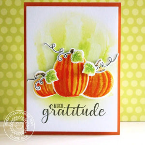 Sunny Studio Stamps Pretty Pumpkins Watercolor Gratitude Card