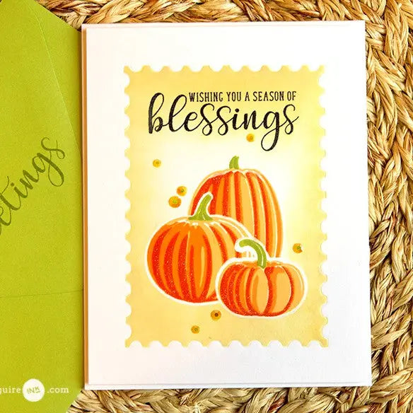 Sunny Studio Stamps Autumn Greetings Season of Blessings Layered Layering Fall Pumpkins Card