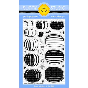Sunny Studio Stamps Pretty Pumpkins 4x6 Layering Photopolymer Clear Stamp Set