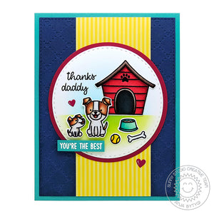 Sunny Studio Stamps Puppy Parents Dog Thank You Daddy Father's Day Card