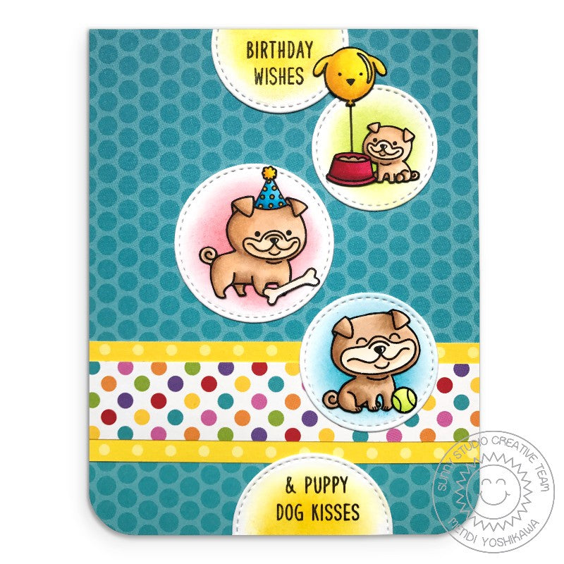 Sunny Studio Stamps Puppy Parents Dog Birthday Card (using Devoted Doggies stamp set)
