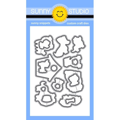 Sunny Studio Puppy Parents Dog Low Profile Metal Cutting Die Set