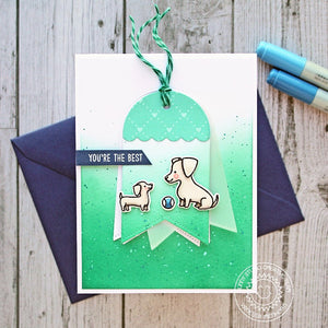 Sunny Studio Stamps Puppy Parents You're The Best Dog Card (featuring Build-a-Tag dies)