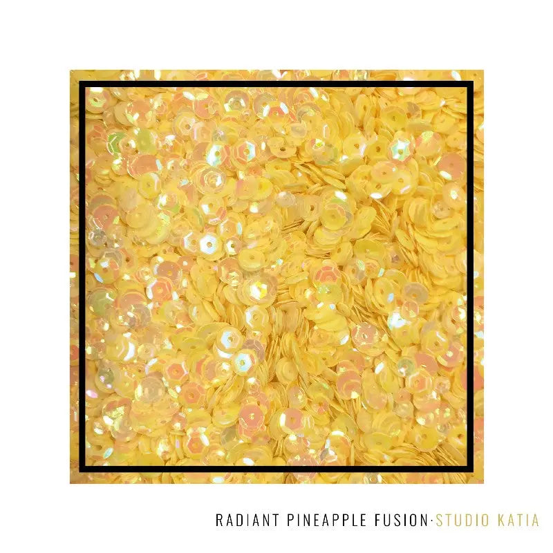 Studio Katia Magic Radiant Pineapple Fusion Yellow Iridescent Sequins Mix