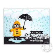 Sunny Studio Stamps Rain Showers Background You Are My Sunshine on a Cloudy Day Card by Mendi Yoshikawa