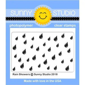 Sunny Studio Stamps Rain Showers Background 2x3 Clear Photopolymer Stamp