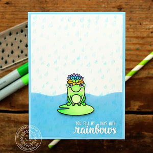 Sunny Studio Stamps Rain Showers Froggy Friends Spring Frog Card by Vanessa Menhorn