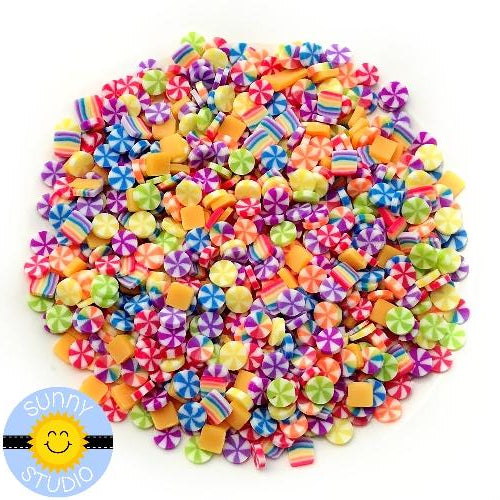 Pink Peppermints: candy sprinkle embellishments