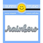 Sunny Studio Stamps Script Rainbow Word 3" Low Profile Metal Cutting Die
