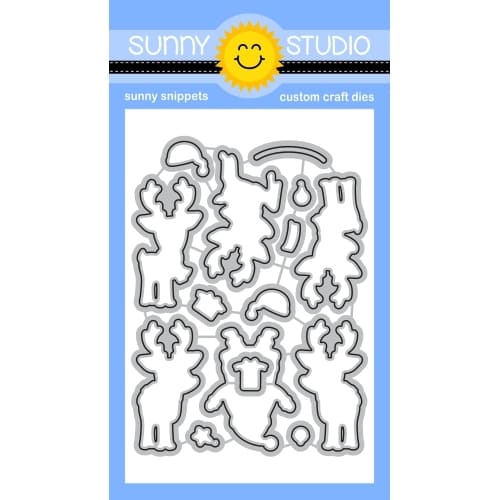 Sunny Studio Stamps Reindeer Games Christmas Metal Cutting Dies SSDIE-316