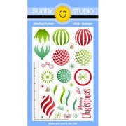 Sunny Studio Stamps Retro Ornaments Vintage Holiday Christmas 4x6 Clear Photopolymer Stamp Set
