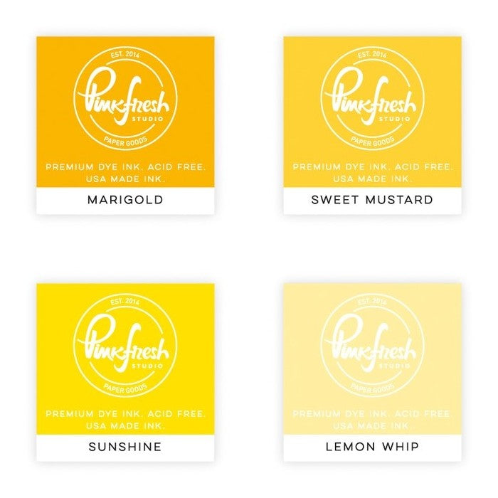 PinkFresh Studio Ink Cubes-Rise & Shine 4-pack Mini Dye Ink