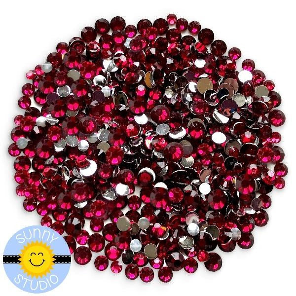 Sunny Studio Transparent Ruby Red Jewels Rhinestones Crystals - Sunny ...