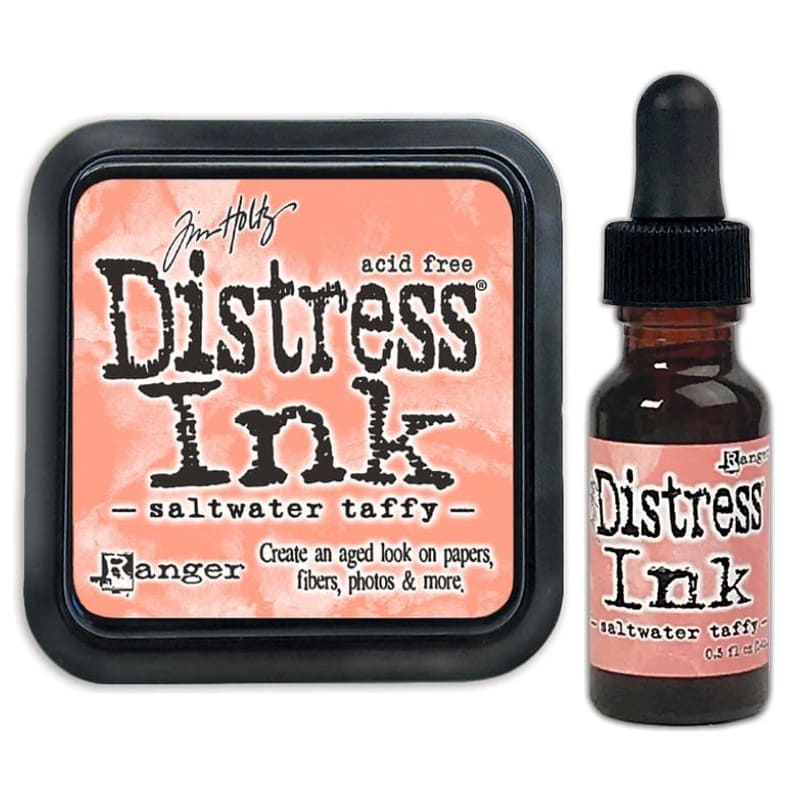 Sunny Studio Stamps: Ranger Ink Saltwater Taffy Full-Sized Distress Ink Pad & Re-inker Set by Tim Holtz