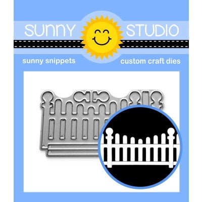 Sunny Studio Stamps Scalloped Fence Border Metal Cutting Dies SSDIE-252 
