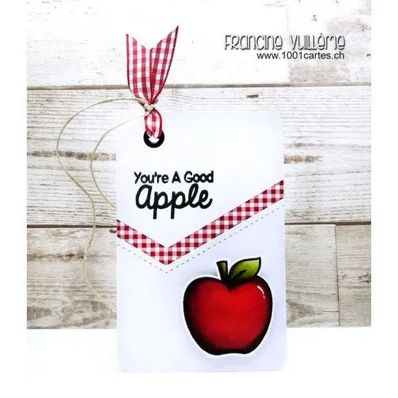 Sunny Studio Stamps School Time You're A Good Apple Gift Tag