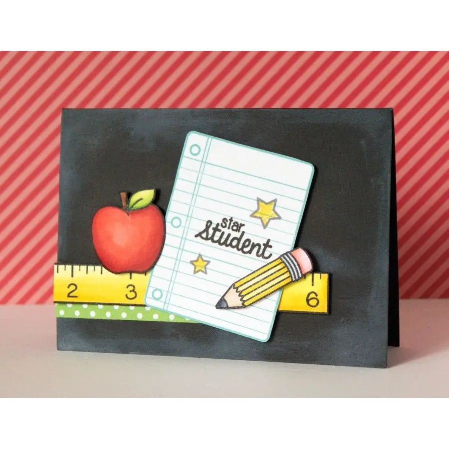 Sunny Studio Stamps School Time Chalkboard Star Student Card