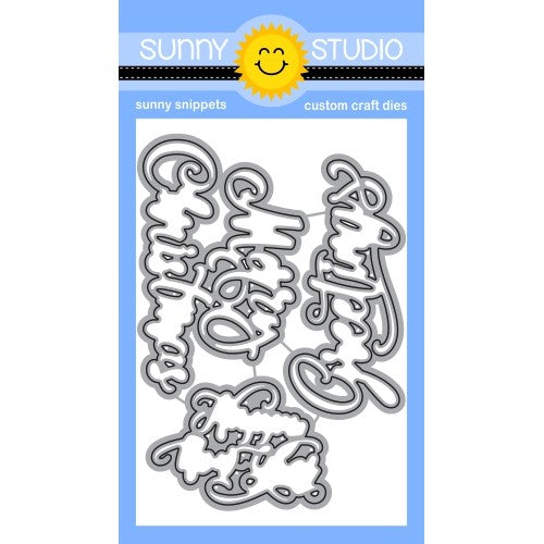 Sunny Studio Stamps Season's Greetings Word 3-piece Metal Cutting Dies