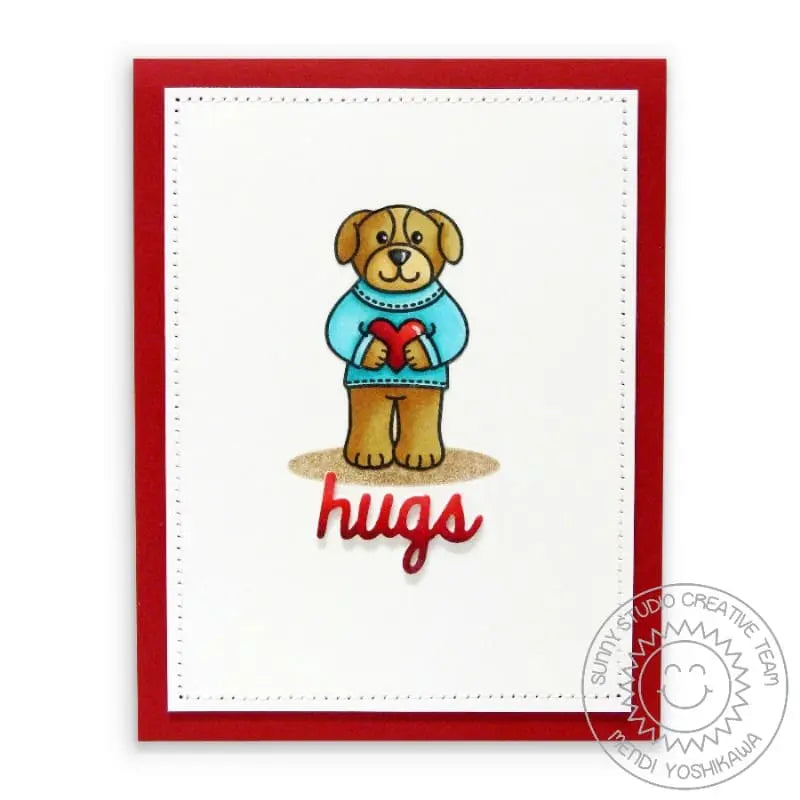 Sunny Studio Stamps Sending My Love Puppy Dog Hugs Card