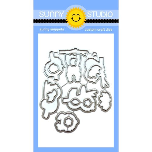 Sunny Studio Stamps Silly Sloths Low Profile Metal Cutting Dies