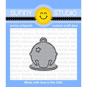 Sunny Studio Stamps Silver Bell Jingle bell Standalone Low-Profile Metal Cutting Die