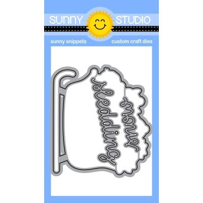 Sunny Studio Stamps Sledding Critters Coordinating Metal Cutting Dies with SNOW and SLEDDING word dies